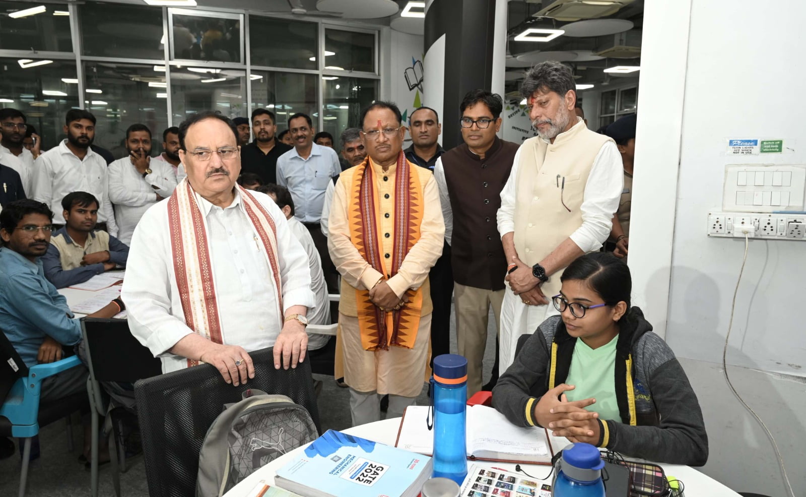 Union Health Minister Shri Nadda Interacts with Youth at Nalanda Library in Raipur