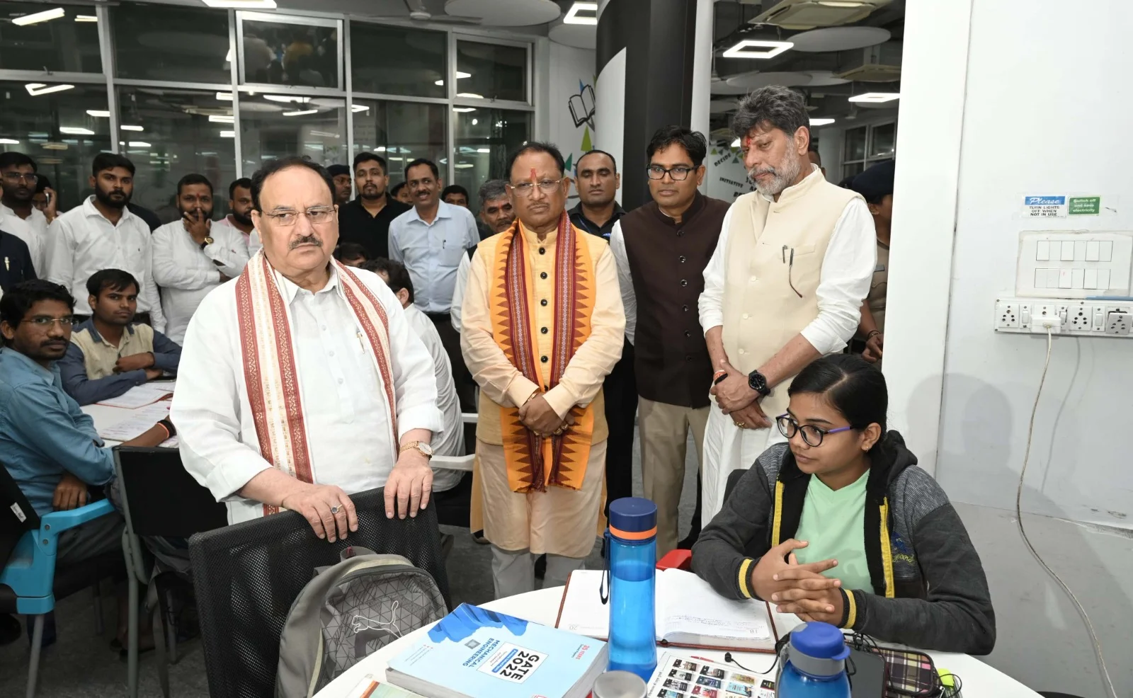 Union Health Minister Shri Nadda Interacts with Youth at Nalanda Library in Raipur
