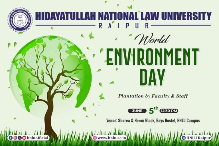Hnlu In Faculty And Non Teaching Employees By Plantation Campaign Of celebrated with World Environment Day 