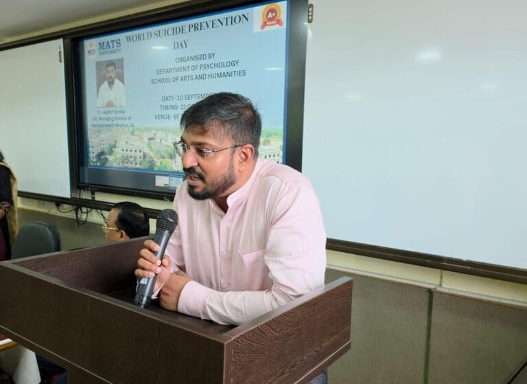 Guest lecture organized on World Suicide Prevention Day at MATS University