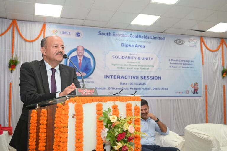 CVO of Coal India, Mr. Brajesh Kumar Tripathi, visited the Dipka area