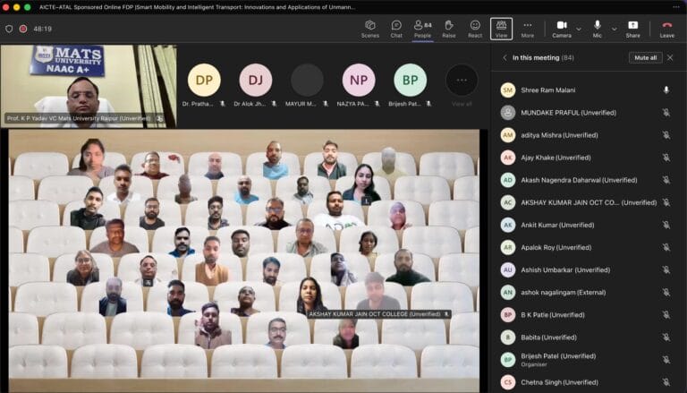 ATAL Sponsored FDP on Smart Mobility Begins at MATS University