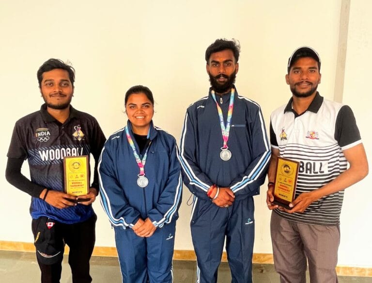 Players from the Surguja District Woodball Association shine on the national stage, winning silver medals