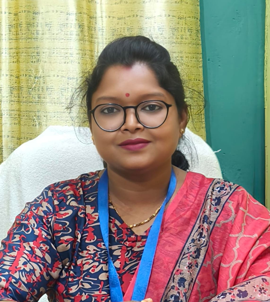 An example of women’s leadership: Alka Chautha serves as a key educational coordinator