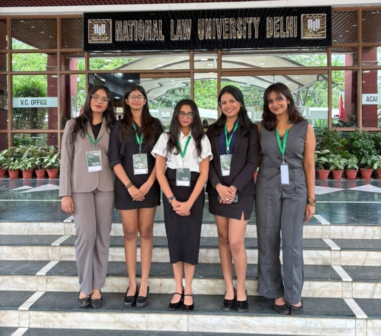 HNLU girl students team wins 13th IBA-International CriminalSelection for the World Round of the Court Moot Court Competition