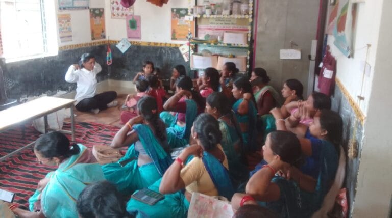  Efforts to create health awareness through yoga practice in Anganwadi centers