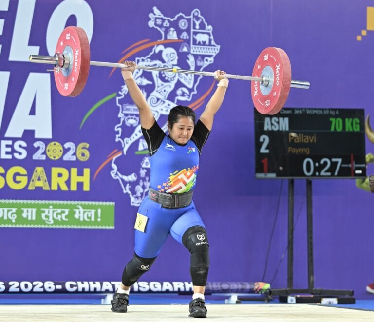 Leaving her four-year-old daughter at home, Assamese weightlifter Pallavi won a medal at the Khelo India Tribal Games.