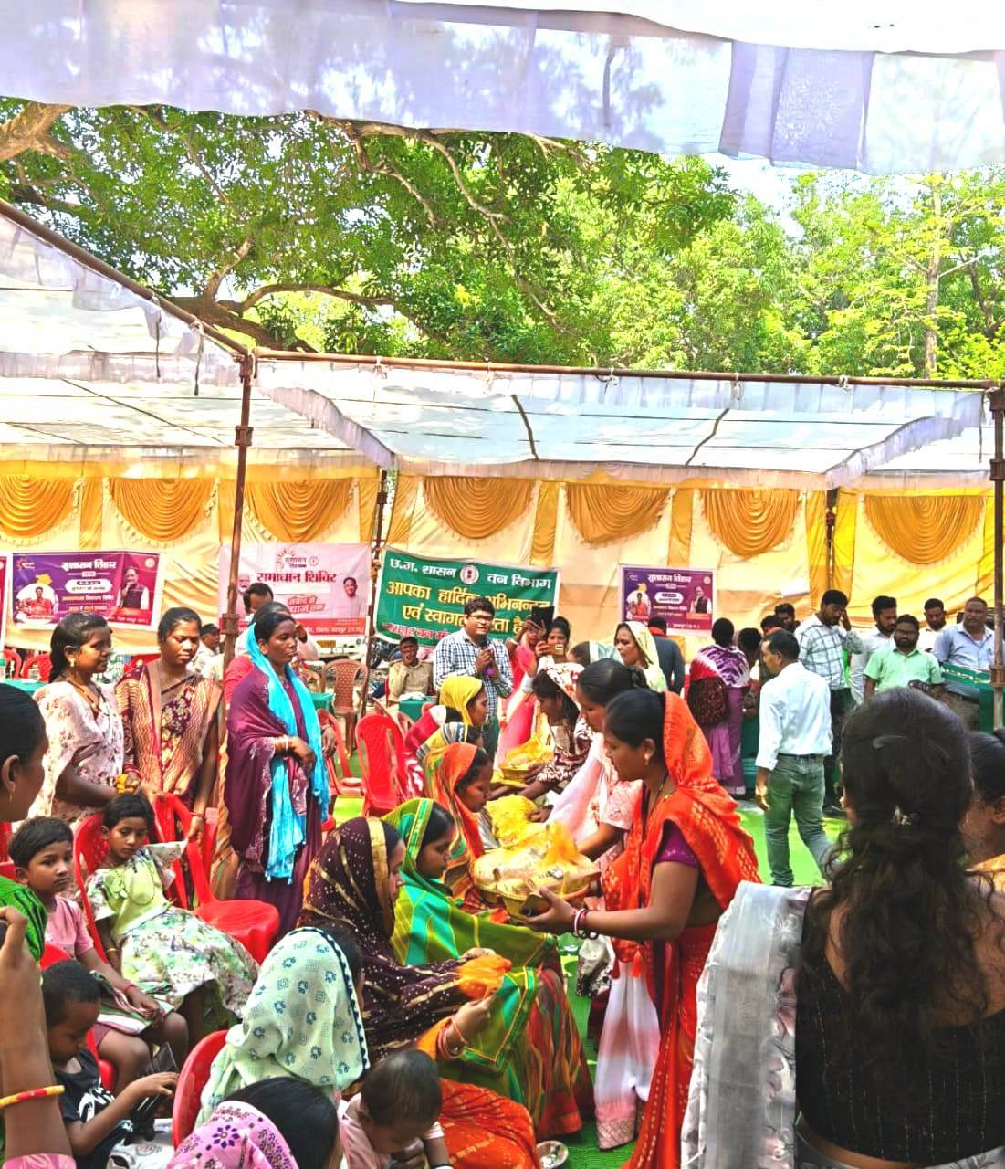 Good Governance Festival 2026: Annaprashan ceremony of 4 children and baby shower of 8 pregnant women held at Chongribahar camp