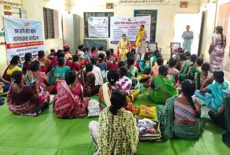 Women were made aware under the Child Marriage Free Chhattisgarh campaign