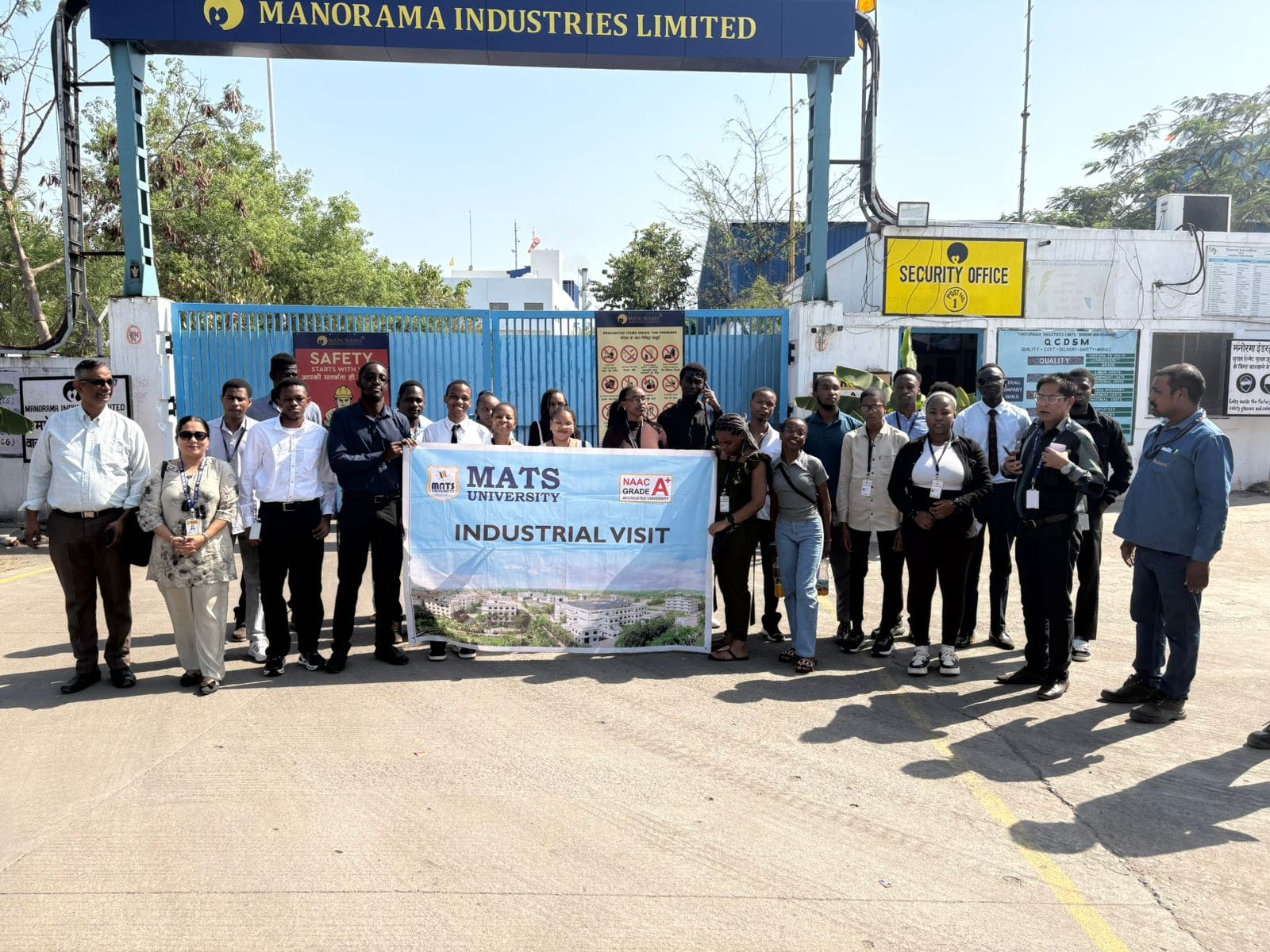  MATS University has signed a Memorandum of Understanding (MoU) with Manorama Industries Ltd.