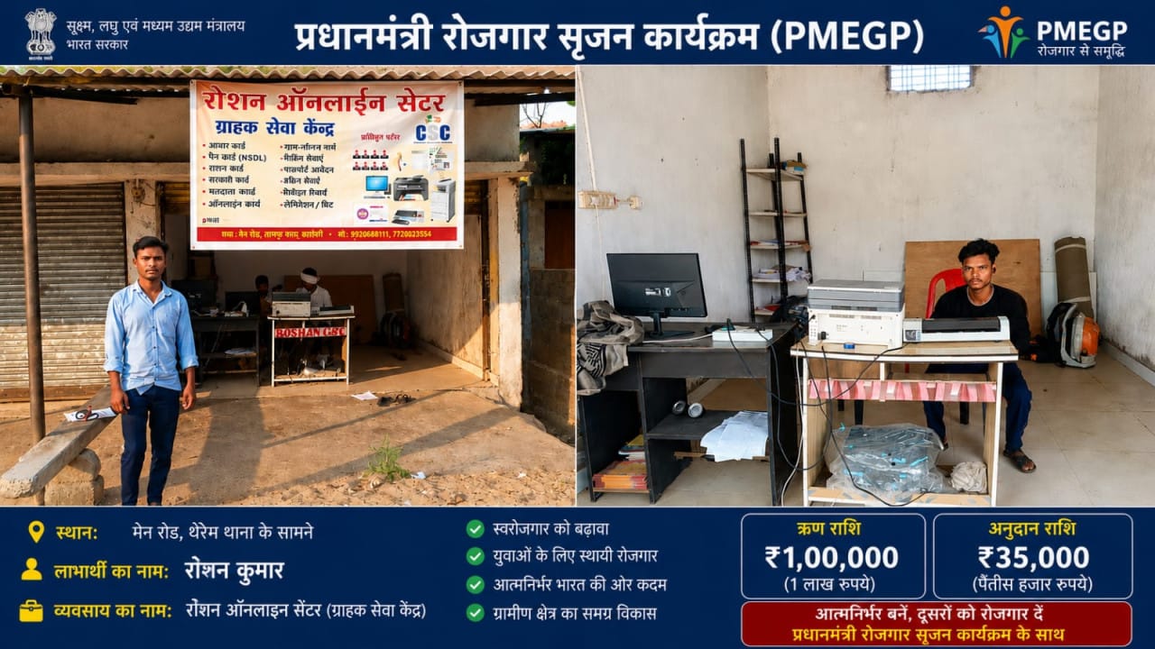 The dream of self-employment has come true through the Prime Minister’s Employment Generation Programme.