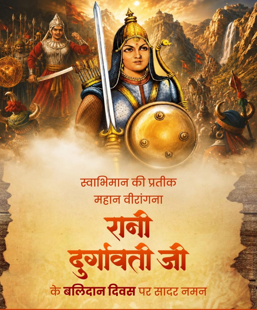 Finance Minister Shri OP Choudhary paid tribute to Rani Durgavati on her martyrdom day.