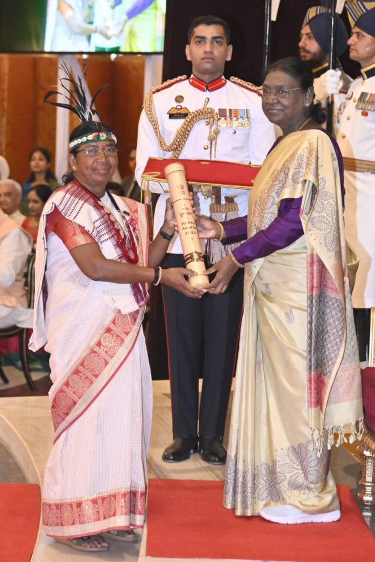  Finance Minister Shri OP Chaudhary congratulated Dr. Budhri Tati who received Padma Shri award.