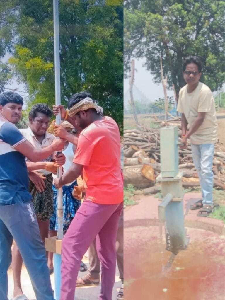  The defunct hand pump in Karrabhauna was repaired, villagers got relief.