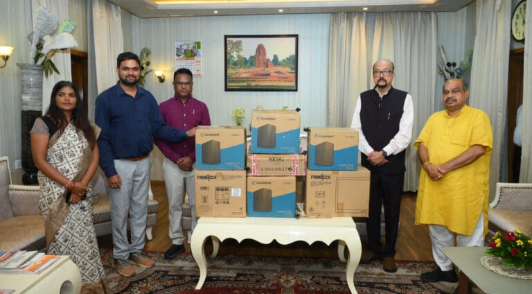 10 computers provided to Swami Atmanand School, Manjhiguda, located in the remote forest area, from the voluntary grant fund.
