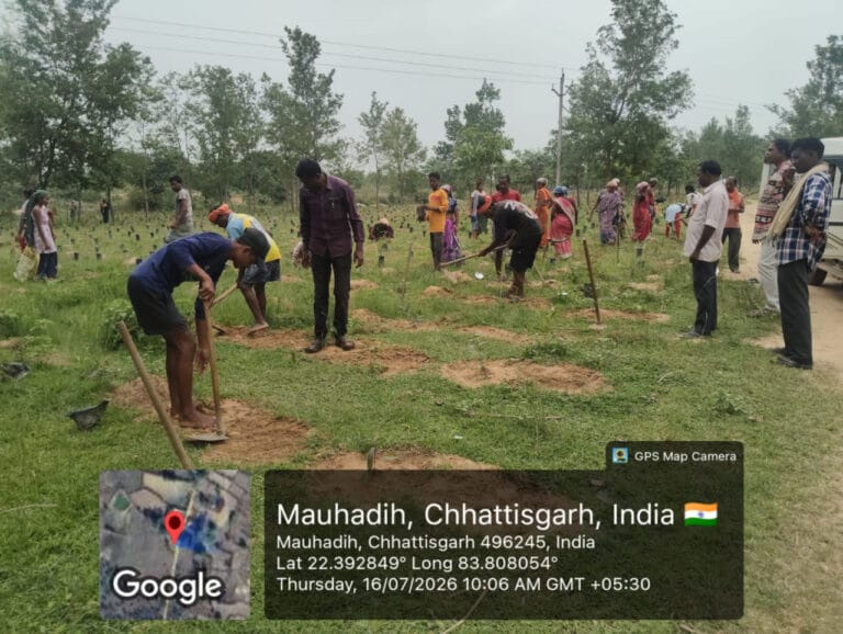 Plantation of 2 lakh 72 thousand Saja-Arjun plants started in Jashpur district.