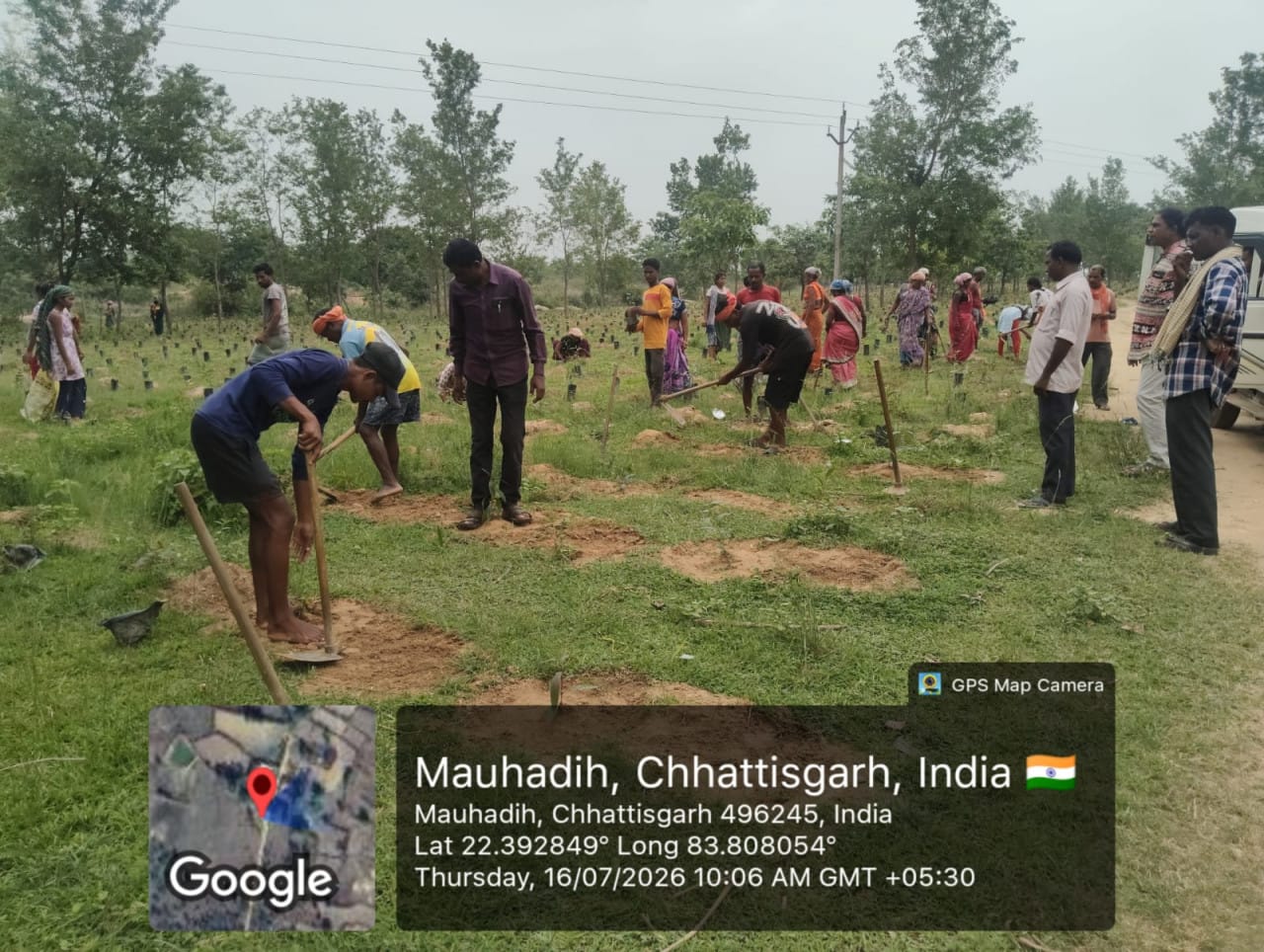Plantation of 2 lakh 72 thousand Saja-Arjun plants started in Jashpur district.