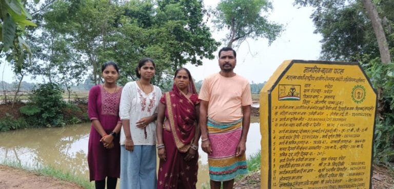 Livelihood pond changed the image of farmer Pitambar Bareth