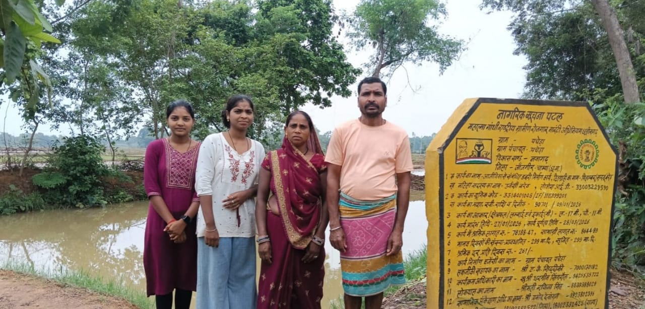 Livelihood pond changed the image of farmer Pitambar Bareth