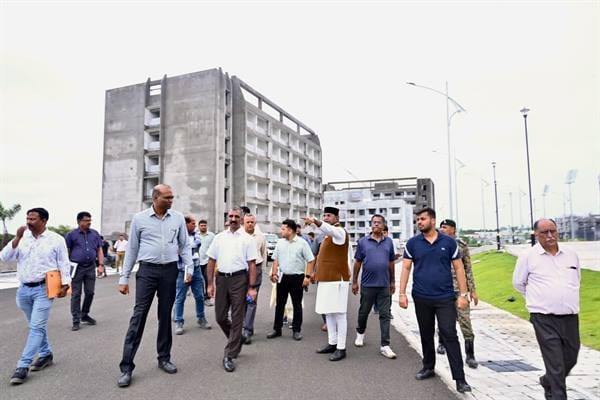 Minister Shri Sarang Nathubarkheda inspected the International Sports Complex regarding preparations for the Women’s Asian Championship