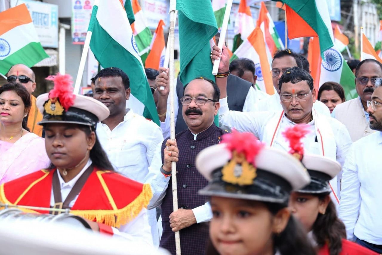  Tiranga Yatra started with great enthusiasm and patriotism, Deputy Chief Minister Shri Arun Sao participated.