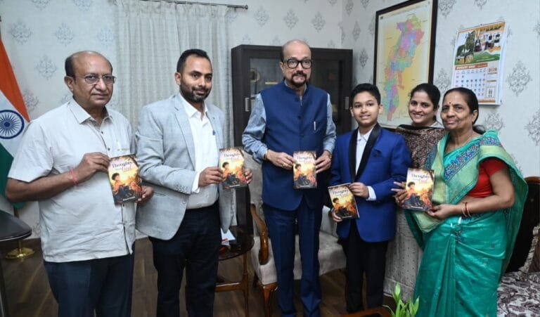 Governor Shri Deka released the book ‘Thoughts About God’ by 12-year-old student Master Divyansh.