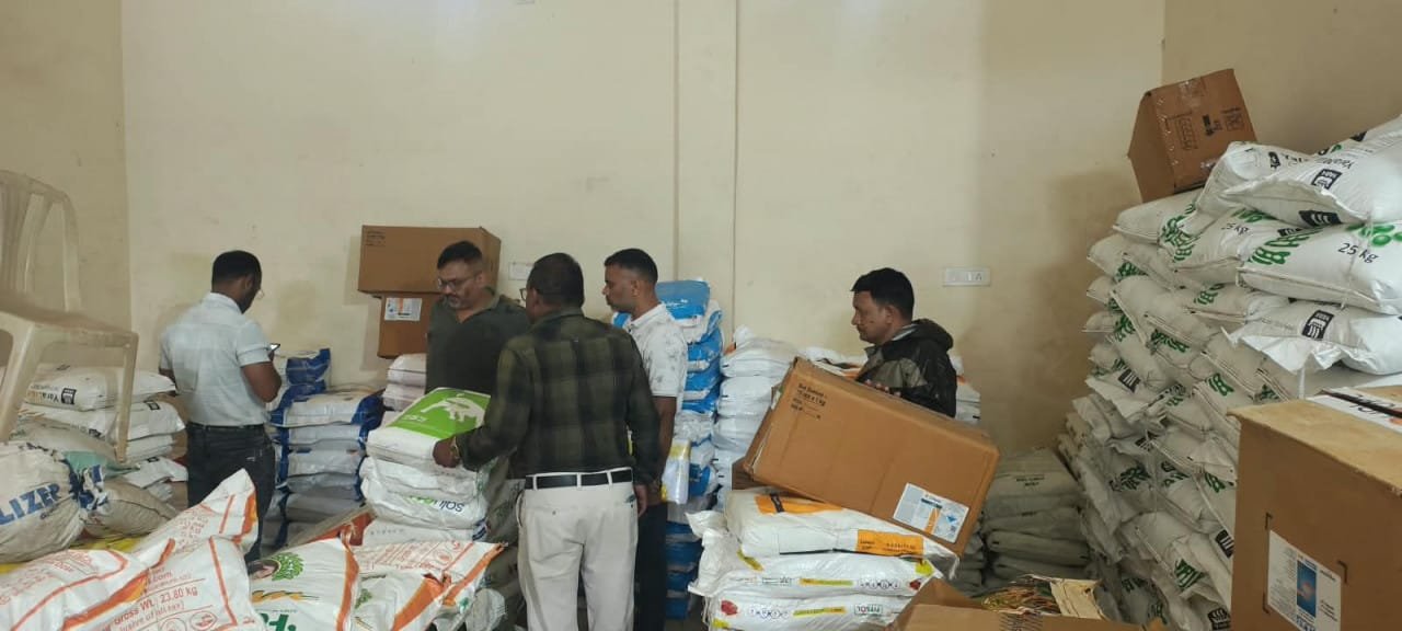 Agriculture department takes action against illegal storage of fertilizers and bio-catalysts, warehouse sealed