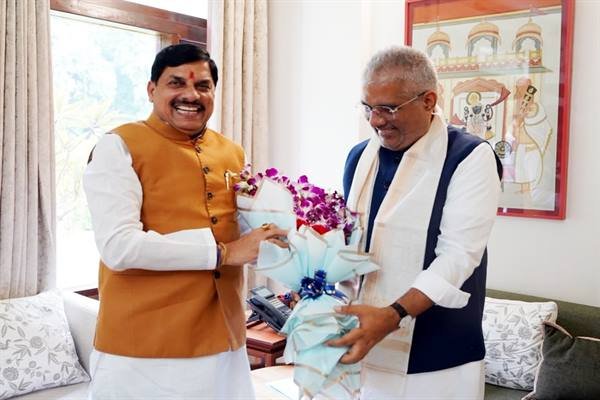 Chief Minister Dr. Yadav paid a courtesy call on Union Minister Bhupendra Yadav