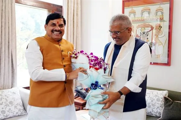 Chief Minister Dr. Yadav paid a courtesy call on Union Minister Bhupendra Yadav