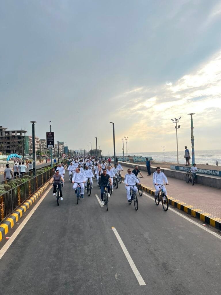Dr. Mansukh Mandaviya, Smt. Raksha Khadse Lead BRICS Friendship Cycling Event in Visakhapatnam