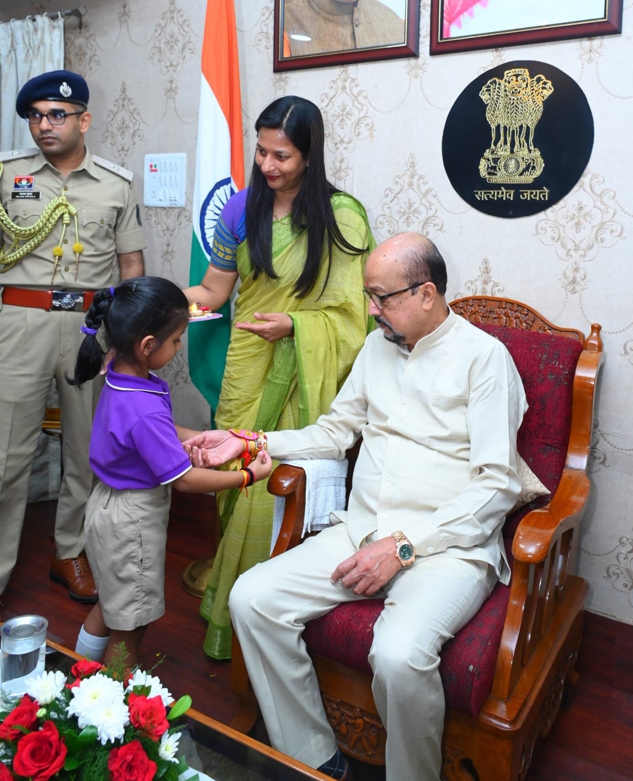 A Message of Affection Resonates at Lok Bhavan: Differently-Abled Children Tie Raksha Sutra to Governor Shri Ramen Deka