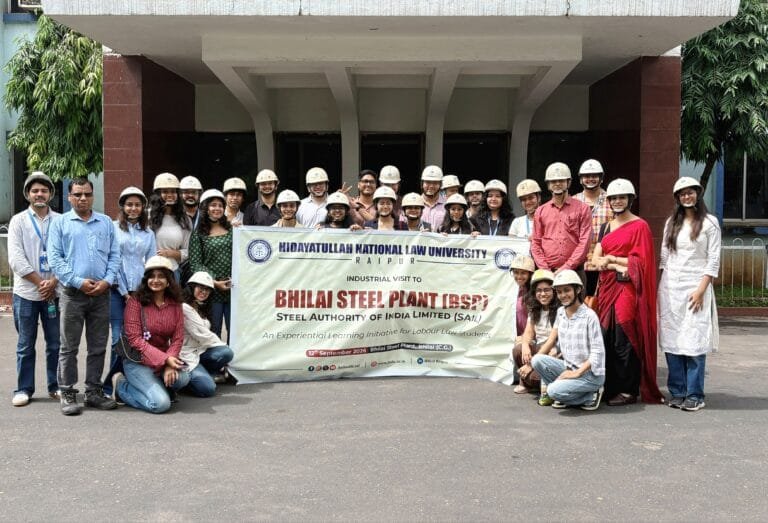 HNLU Labour Law Students Make Industrial Visit to Bhilai Steel Plant