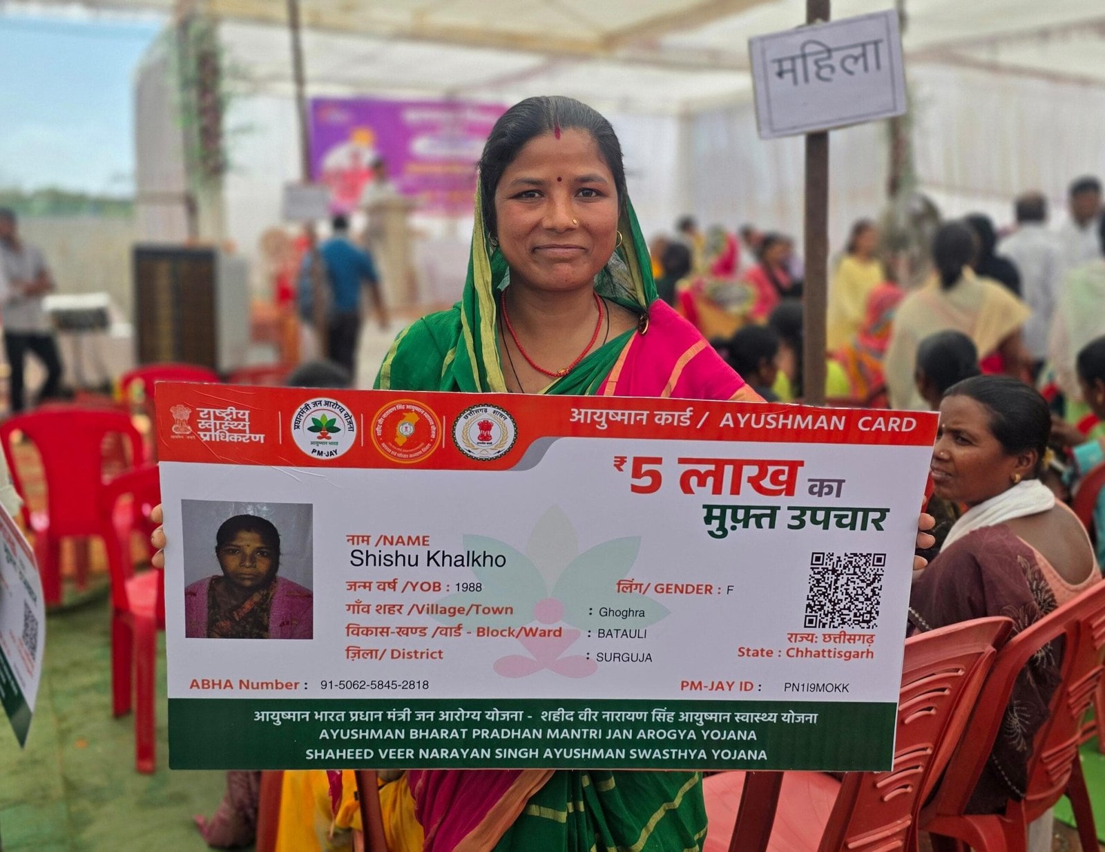 A Story of Service: Ayushman Card Brings Relief to Shishu Khalkho from Medical Expense Worries