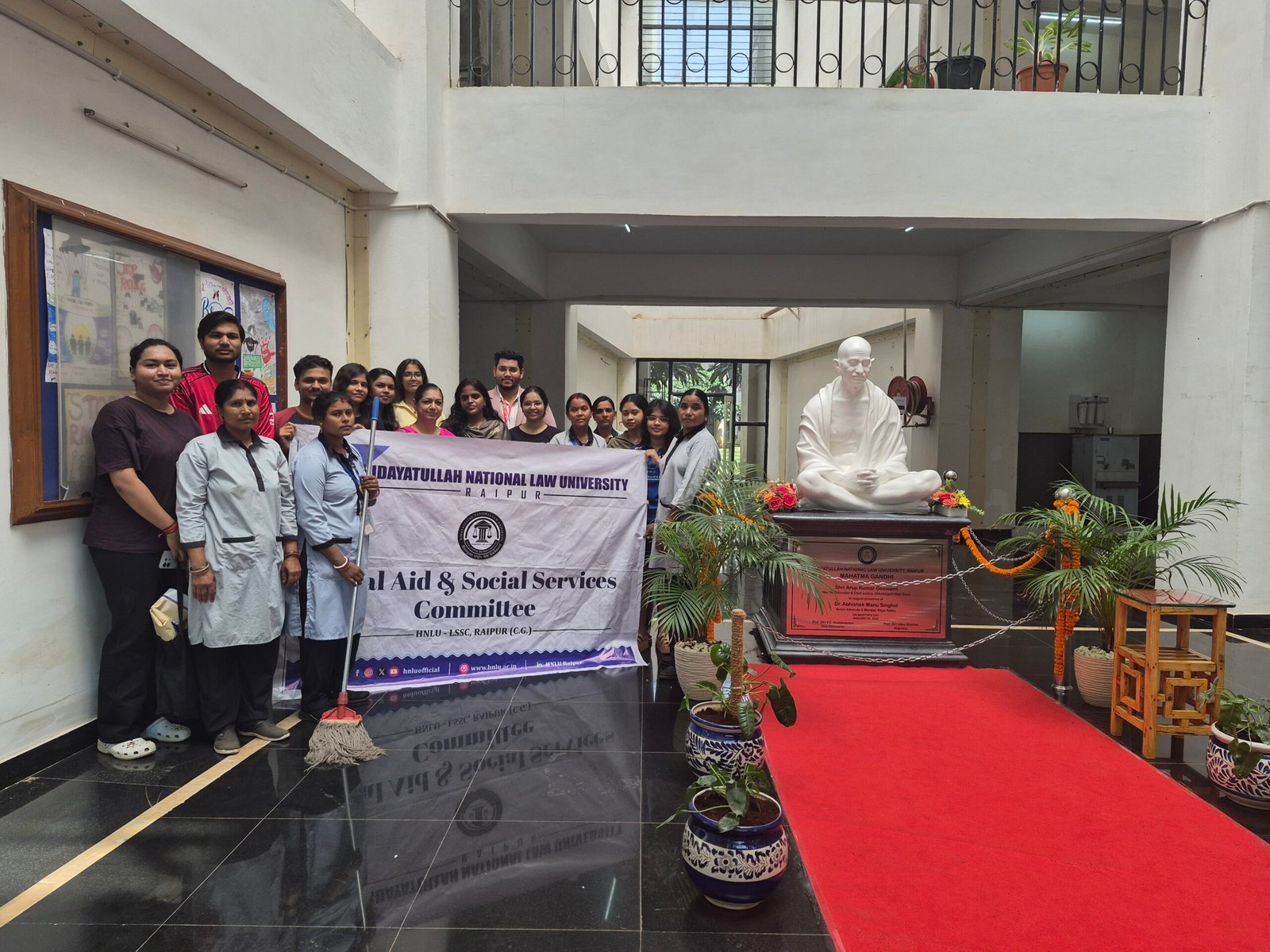 Swachh Bharat Diwas was celebrated at Hidayatullah National Law University, Raipur under the Swachhata Hi Seva Abhiyan