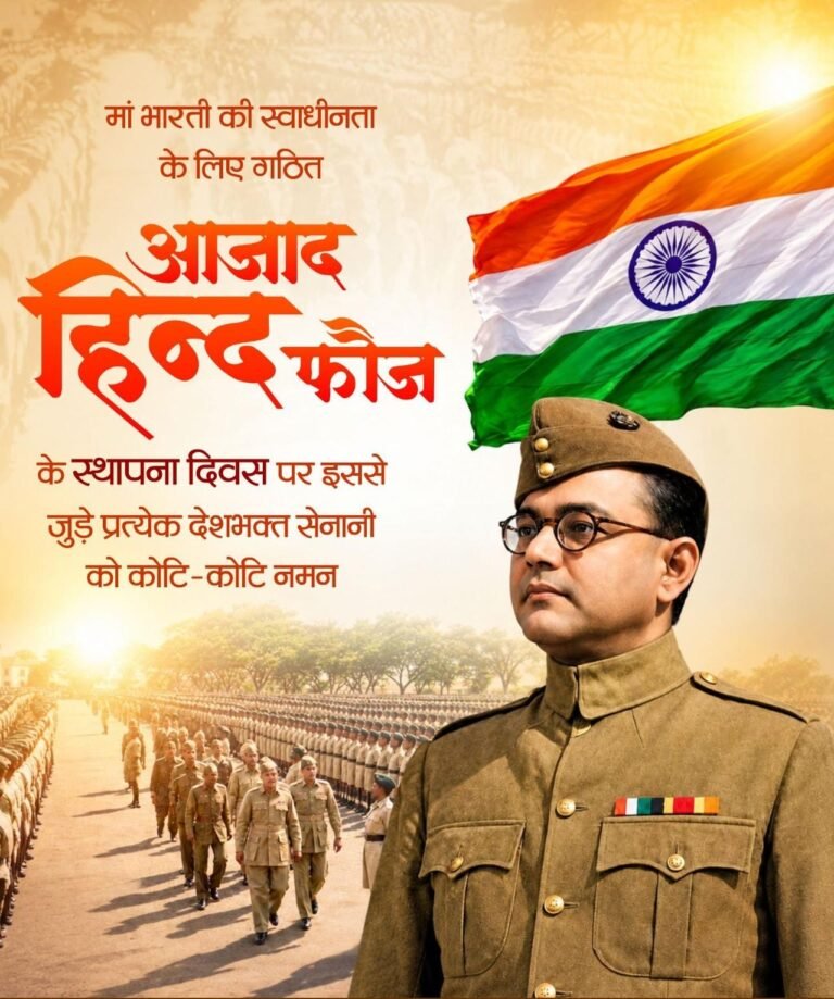 Finance Minister Shri OP Chaudhary paid homage to the brave freedom fighters on the foundation day of Azad Hind Fauj.