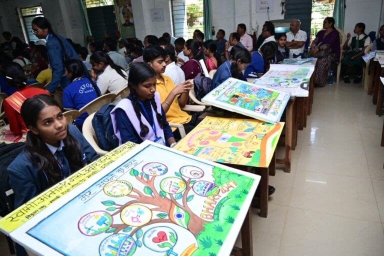 Children painted the dream of a ‘developed India’ in words and colours.