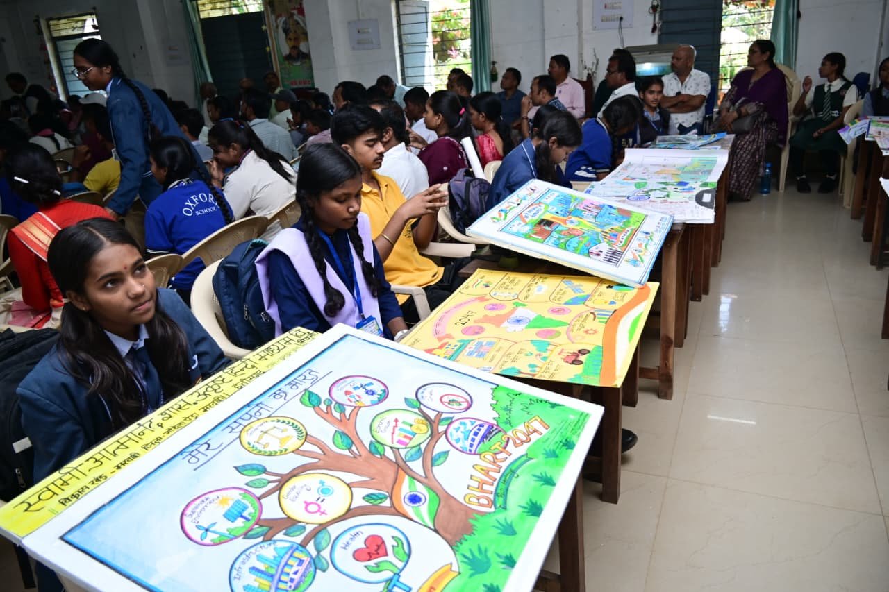 Children painted the dream of a ‘developed India’ in words and colours.