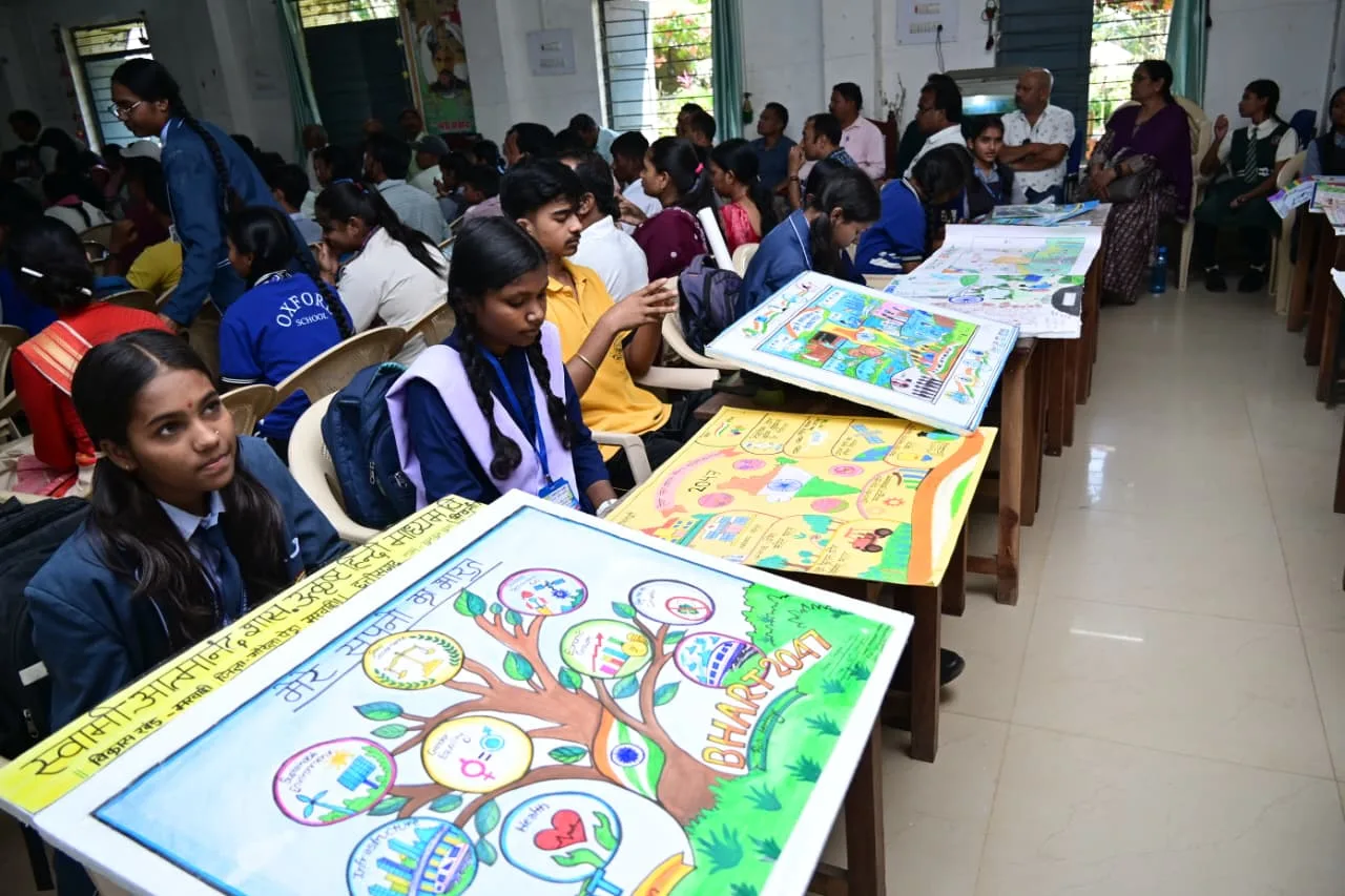 Children painted the dream of a ‘developed India’ in words and colours.