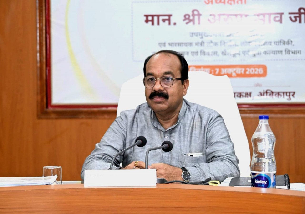 Deputy Chief Minister Shri Arun Sao reviewed the progress of development works and implementation of schemes.