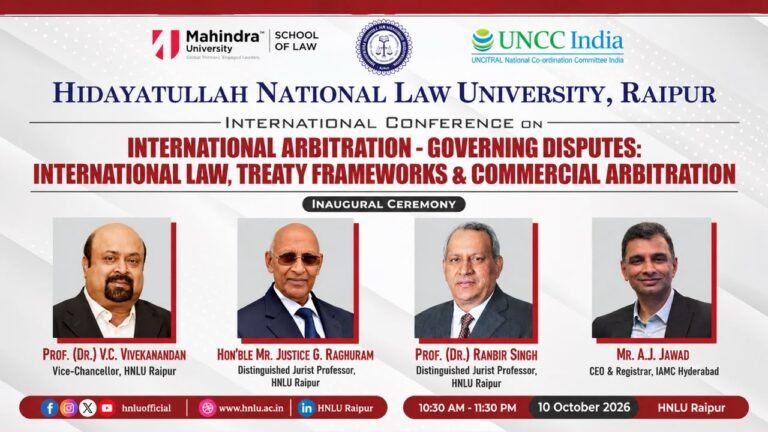 Plan to establish International Arbitration and Mediation Institute at HNLU