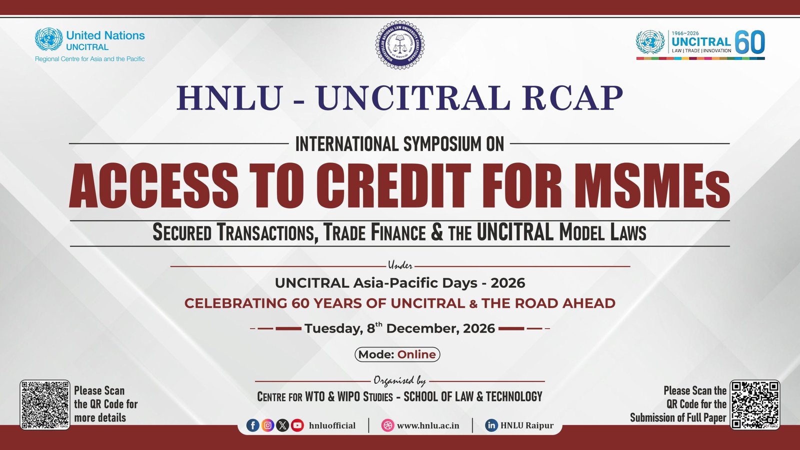 HNLU-UNCITRAL RCAP International Symposium