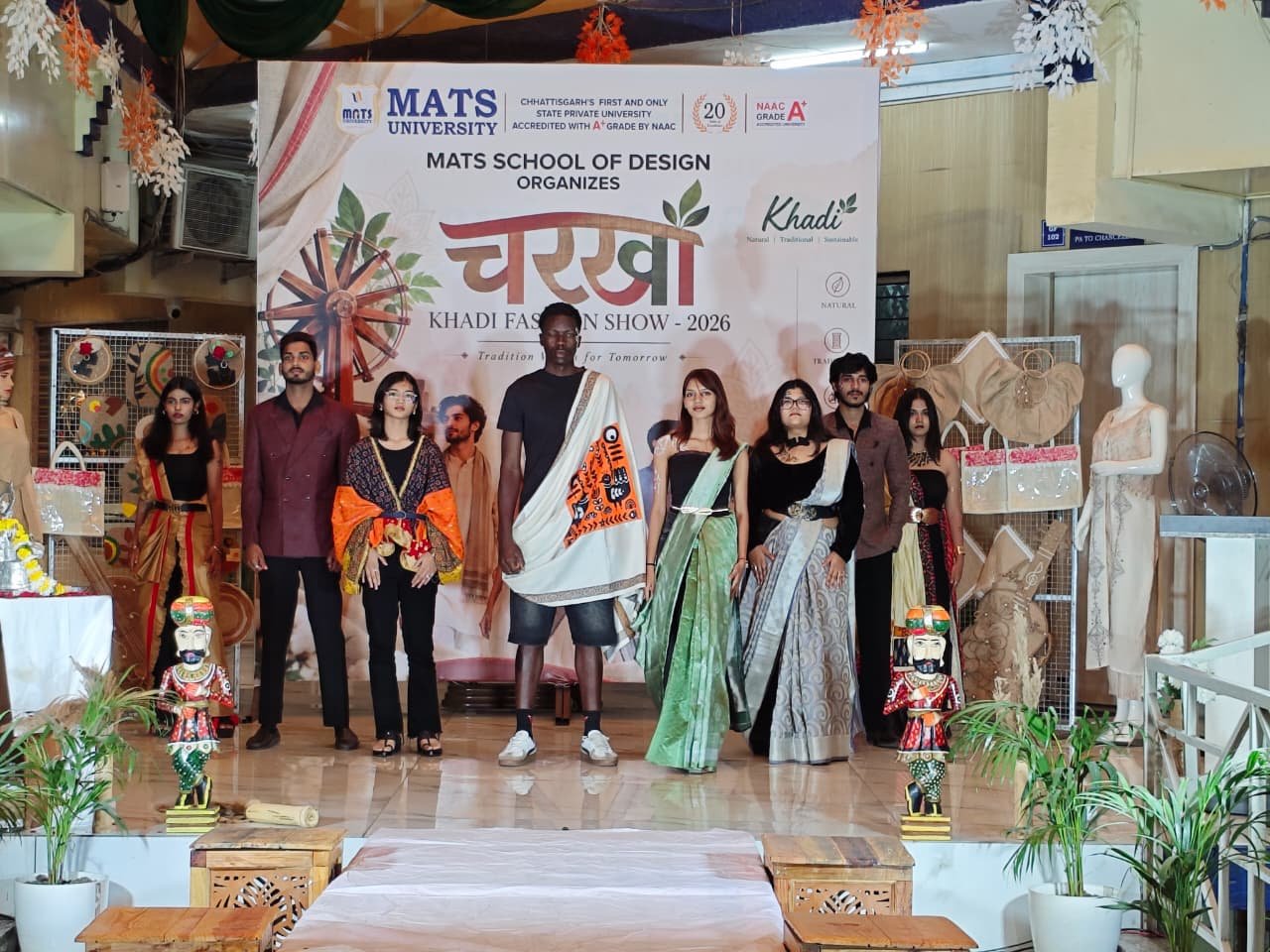 Khadi Fashion Show “Charkha – A Celebration of Indian Culture and Swadeshi Fashion” at MATS University