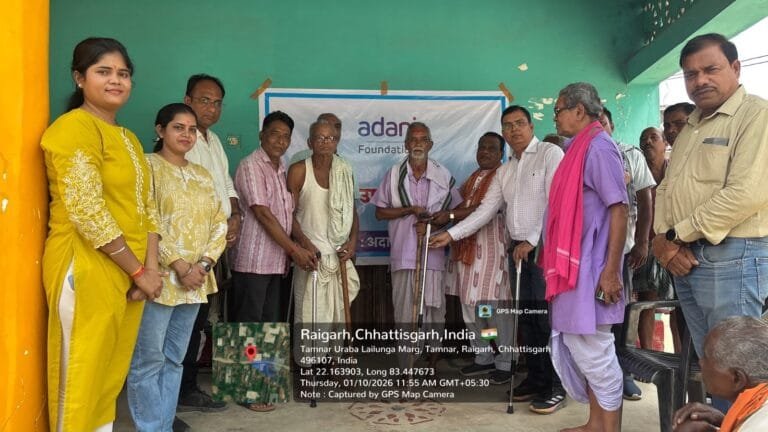 Smiles Light Up Elders’ Faces: Adani Foundation Distributes Assistive Devices