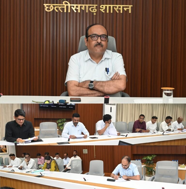 High-level review meeting held under the chairmanship of the Chief Secretary regarding preparations for the Hon’ble President’s proposed visit to Chhattisgarh
