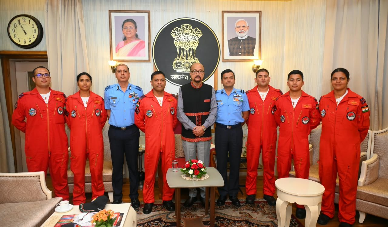 Air Officer Commanding Nanda Kumar Bala calls on Governor Ramen Deka